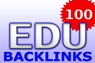 create over 100 EDU Backlinks for your website, get edus from blogs through comments and submit urls to premium indexing service
