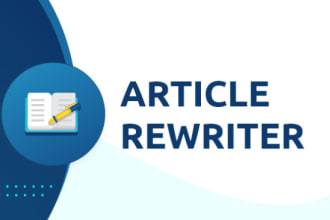 do manual article rewriting for 10 per 500 words