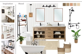 do a professional bathroom or kitchen mood board