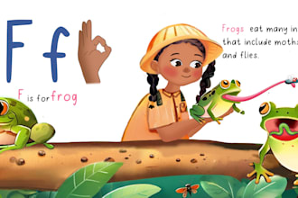 do children story book illustration and book cover design
