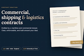 draft commercial and shipping contracts for your business