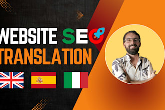 seo translation for your website from english and spanish to italian