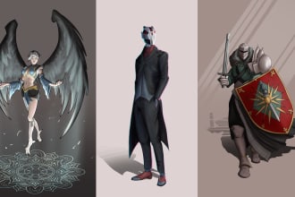 design and illustrate realistic characters, concept art