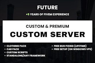 make a custom server for fivem