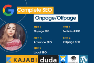 do onpage SEO on squarespace kajabi godaddy wix for google ranking