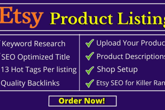 optimize etsy SEO product listing by writing etsy titles and tags