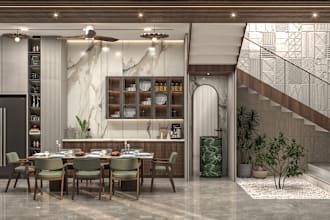 create photo realistic 3d views of architectural and interior spaces