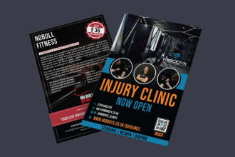 design flyers, leaflets, bifold trifold brochures, and poster