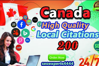 create canada local citations listings for local seo