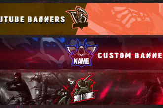 you a modern stylish youtube channel art