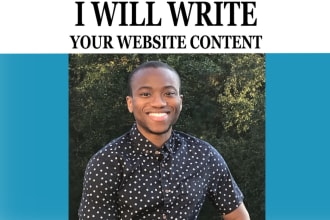 write your website content