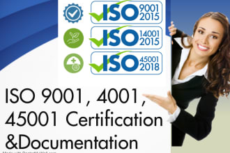 provide consultancy in iso 9001, 14001, 45001,itms,isms