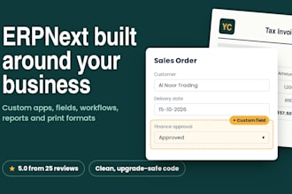 customize erpnext and develop custom frappe apps and reports
