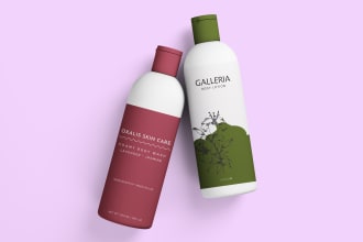 design an attractive body butter, cream jar and cosmetic label