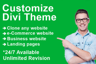 build custom design wordpress divi website by divi theme