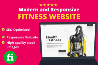 design a fitness website, personal fitness website for your fitness agency