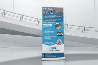 do awesome roll up banner and pull up banner design