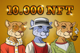 design original characters for 10,000 nft collection