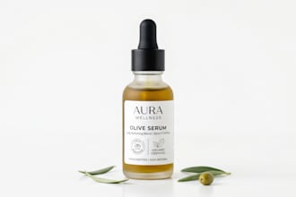 a premium olive oil label and box packaging
