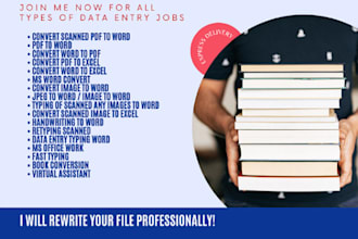 do data entry copy paste and excel data entry work for you