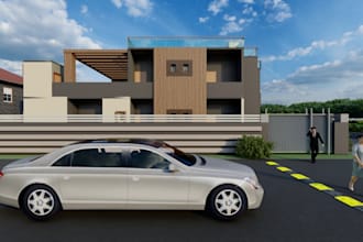 make floor plans,elevation and section for any building