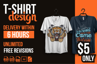 illustrate creative trendy custom and typography t shirt design