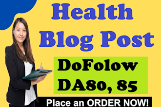 write health and fitness articles and blog posts