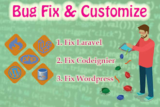 fix laravel, codeigniter and wordpres bug in 24 hours