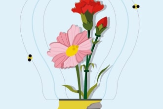 do any digital art, vector, flat, cartoon, and website illustration for you
