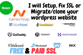 do secure SSL, backup and migrate your wordpress website