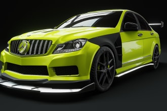 do realistic car 3d modelling and rendering for you