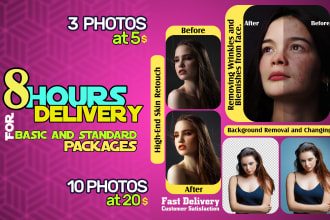 do skin retouching, image editing, photoshop background