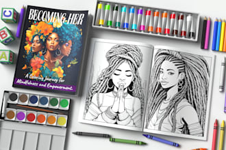 create coloring book cover design for adults and kids amazon KDP