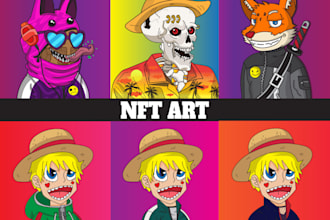 draw nft crypto character from your idea