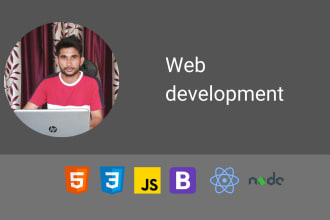 create website using html css javascript reactjs nodejs