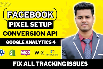 setup advanced facebook pixel, conversion API for accurate ecommerce tracking