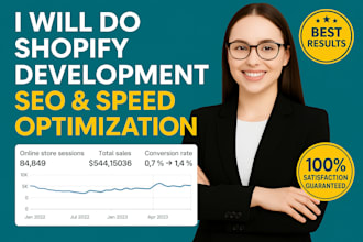 design shopify store with SEO, speed optimization to sales more