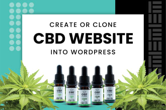 design cbd website, cannabis store wordpress website