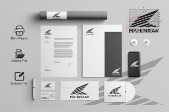 create premium unique logo with visual brand identity design