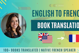 do a professional book translation from english to french