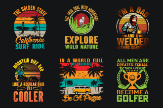 do custom trendy retro vintage style and graphic t shirt design