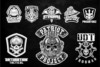 design tactical illustration for patch or sticker