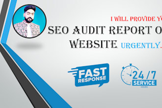 provide website SEO audit report urgently