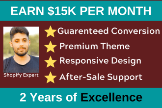 build shopify dropshipping store shopify website or shopify store design