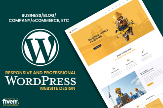 build and customize wordpress websites, restaurant, blog websites
