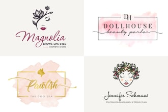 create a professional feminine, makeup, or watercolor logo