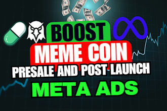 do viral memecoin promotion presale n post launch meta facebook instagram ads