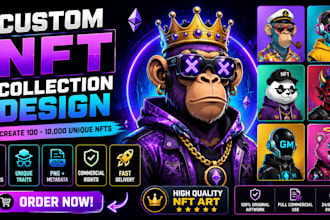 create high quality nft art, traits and character design for your project