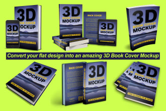 do 3d mockup for your book cover or ebook cover