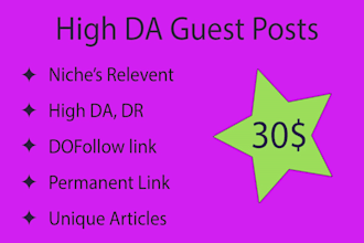 do a guest post, a high quality guest post